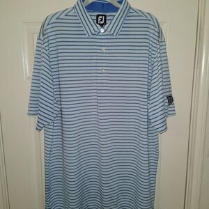Footjoy FJ Striped Short Sleeve Golf Polo Shirt Men's sz XL